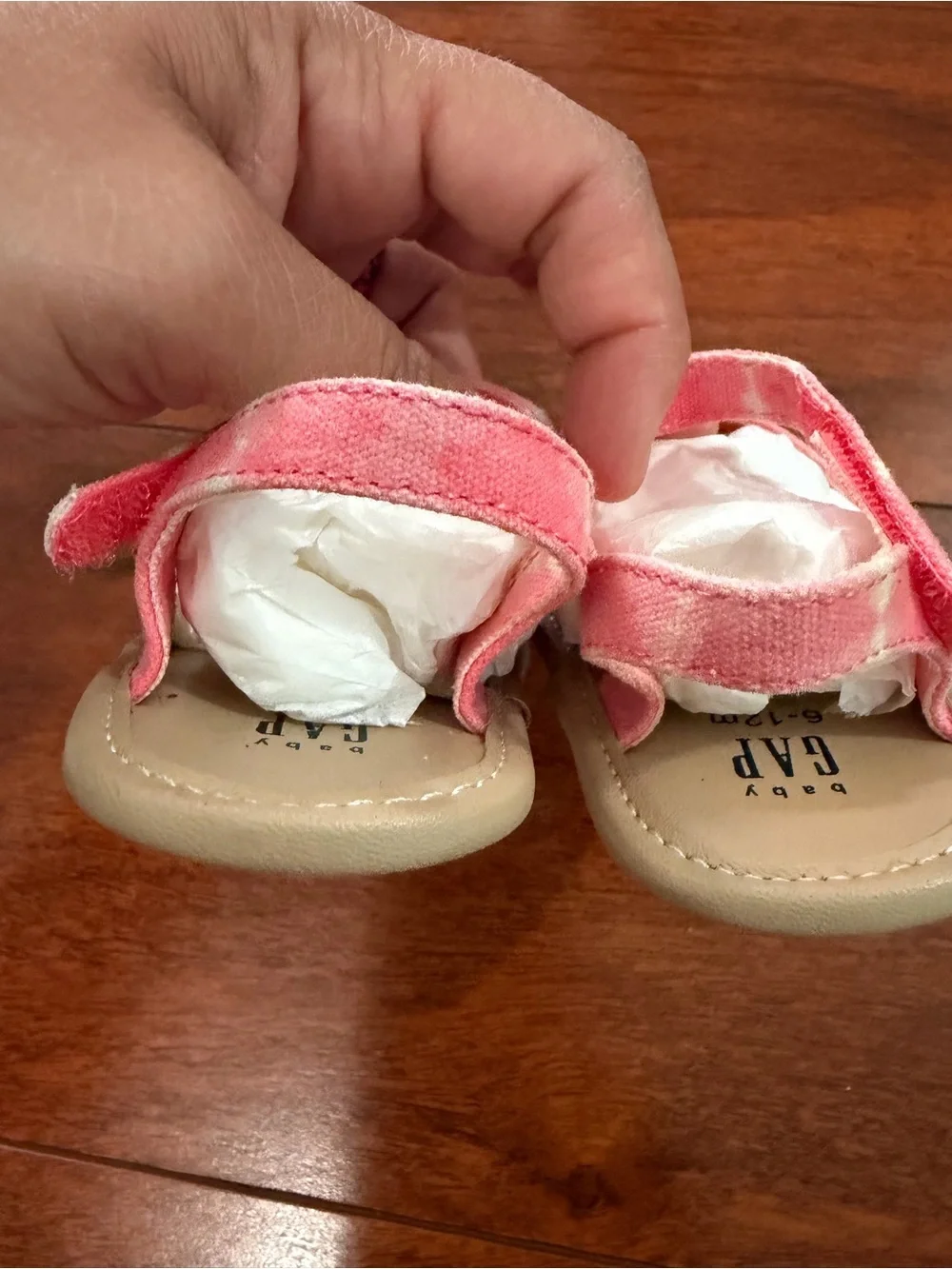 GAP Pink Tie-Dye Toddler Sandals Size 6-12M